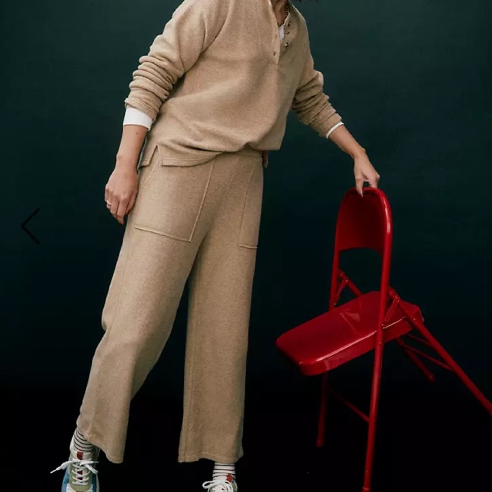 Madewell Tan Wide-Leg Pants